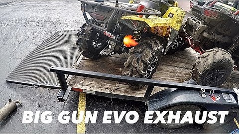 CAN AM OUTLANDER GETS EXHAUST!!! BIG GUN EVO!!!!
