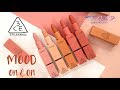 3CE MOOD ON AND ON MATTE LIP COLOR | FULL 5 SWATCHES & REVIEW MOOD RECIPE 2 LIMITED