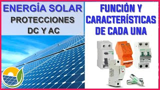 DC and AC protections Solar energy  function of each one of them.