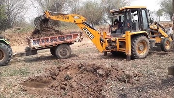 #jcbvideo #tractorvideo Deutz Fahr 50 fully loaded trolley. jcb tractor loading video.#SKDOZERLOVERS