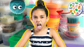 SLIMES COM BICHO E SLIME COM FUNGOS JOGUEI FORA - ENTÃO ROBERTA FAMILY