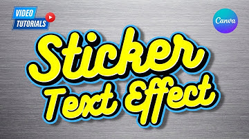 Canva sticker text effect tutorial
