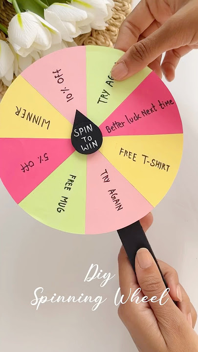 Diy Spinning Wheel for games #sippingwheel #spinning #kidscrafts #games