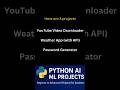 here are 3 projects, Which one should I upload? Comment your choice 👇#python #shorts #coding #reels