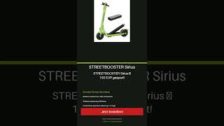 STREETBOOSTER Sirius – E-Scooter mit Wechsel-Akku und Straßenzulassung #shorts