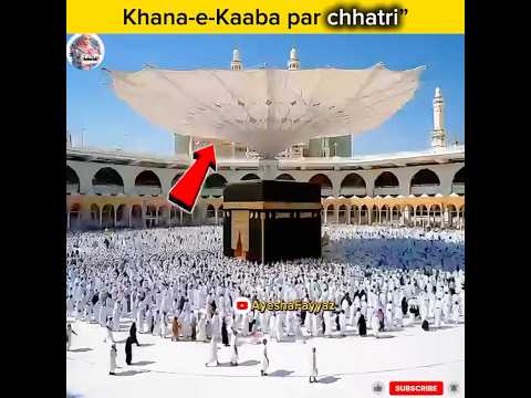 Umbrella On Roof of Khabba Sharif #facts #shorts