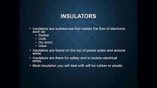 Lesson 1- Basic Electricity