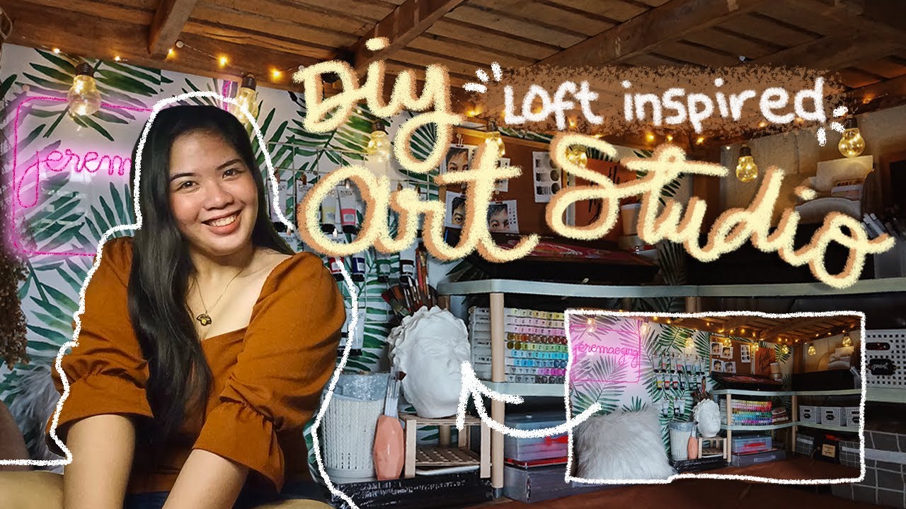 ROOM MAKEOVER | TURNING MY BUNK BED INTO A MINI ART STUDIO "LOFT INSPIRED"
