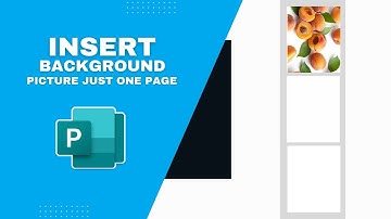 How to Insert Background Picture in Publisher Just One Page