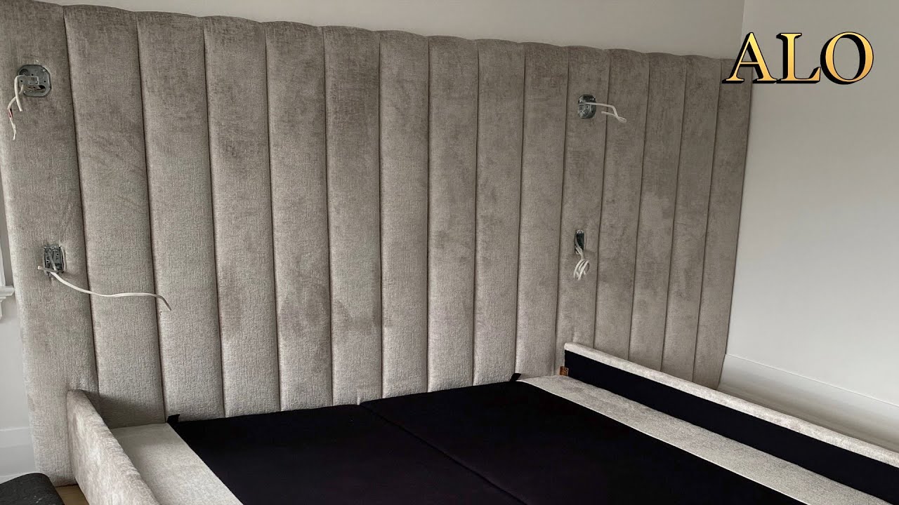 HOW TO UPHOLSTER A CHANNEL TUFTED HEADBOARD - ALO UPHOLSTERY - YouTube