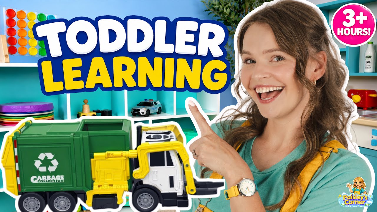 Learn to Talk for Toddlers | First Words, Numbers, Colors, ABCs, Animals | 3+ Hour Toddler Learning