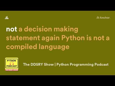 #41 3 important thing about Python 3.10.7 Programming Language | Podcast | The DDSRY Show | #shorts
