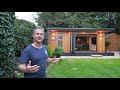 Walkthrough of a 6m x 5m man cave garden room in horsham with pool table bar and feature wall