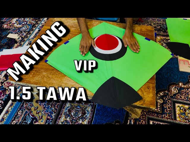 1.5 Tawa Making💚🪁😍Step By Step Old is Gold Desighn😍#burhanvlogs #kitemaking #kitefying