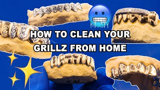How To Clean and Polish Your GRILLZ From Home 🥶⭐ (Household Items)