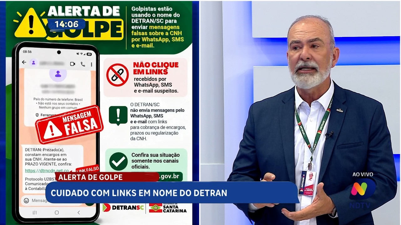 Alerta de golpe: veja os cuidados com links em nome do Detran