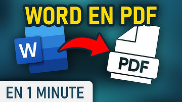 Enregistrer un document Word en PDF