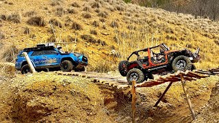 Jeep Rubicon(Axial SCX10 II) | TOYOTA 4RUNNER(SCX10 II) 1/10 Scale RC Car Off-road Driving ASMR