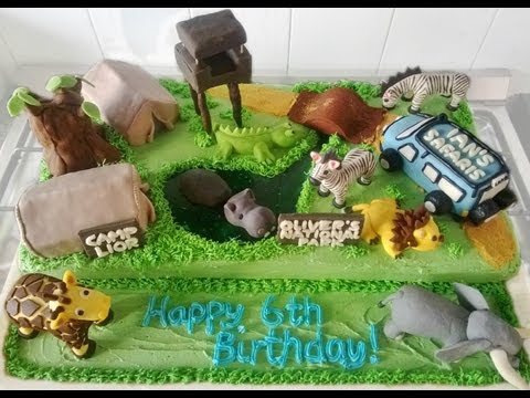 31 Two Wild Birthday Cake Ideas : Jungle Theme Topped with Giraffe and  Monkey