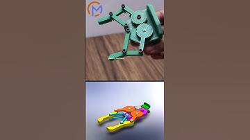 From gears → jaws → grip 🔧… simple yet effective! #mechanical principles | #physics #robotics #fun
