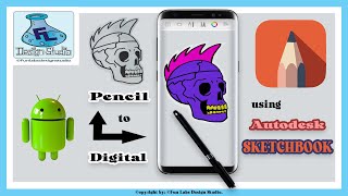 Sketchbook ✏️ Mobile App - Cartoon Punk Skull 💀 Drawing screenshot 3