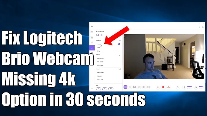 Fixed: Logitech Brio webcam not showing 4k option