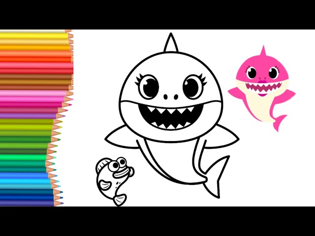 Mommy shark coloring pages | baby shark do doo doo coloring
