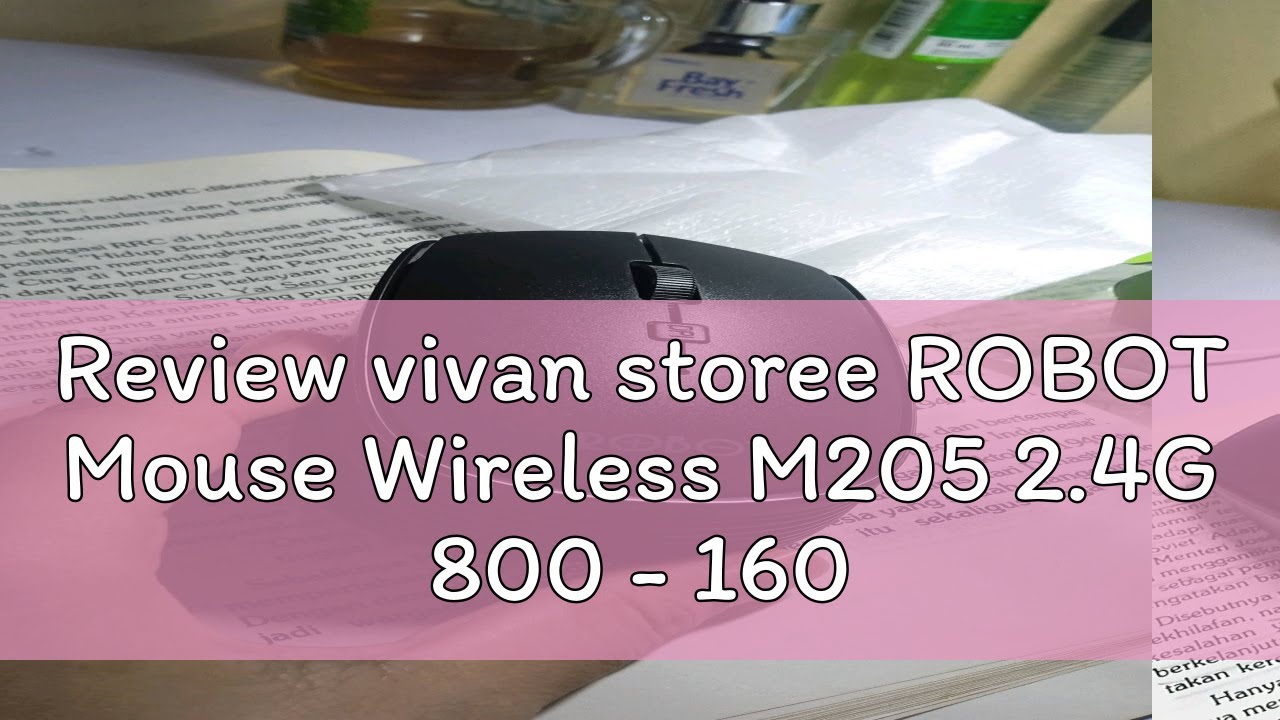 Review vivan storee ROBOT Mouse Wireless M205 2.4G 800 - 1600DPI Receiver USB Garansi Original Resm