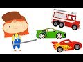 Coloring pages with Lightning McQueen. Cars colors with dr McWheelie. A family cartoon.