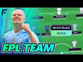 Fpl gw37 team selection  bench boost active 