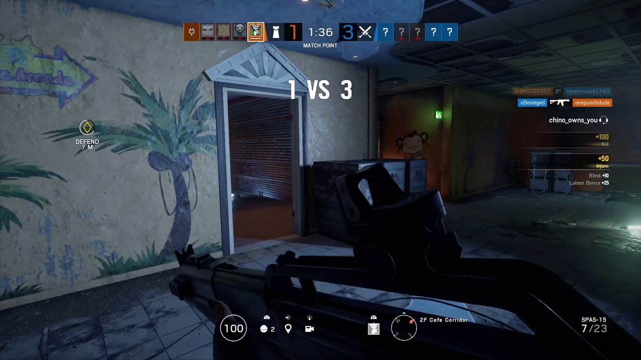 Tom Clancy's Rainbow Six® Siege 1v4 Clutch Caveira - YouTube