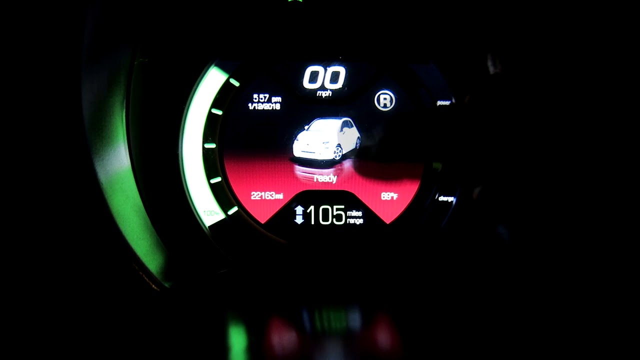 Fiat 500e Mileage Gauge Shows Different Range After Full Charge - YouTube