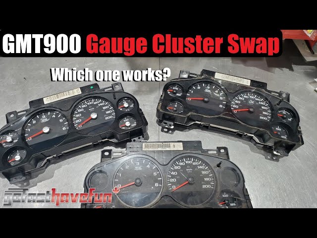 Chevy Silverado GMT800 vs GMT900 instrument cluster comparison diagram