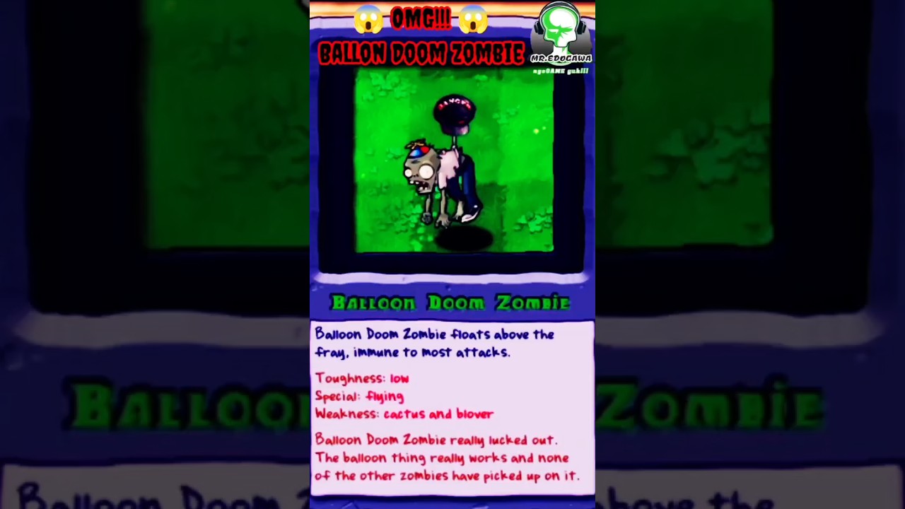 😱 OMG!!! 😱 Balloon Doom Zombie - Plants Vs Zombies 