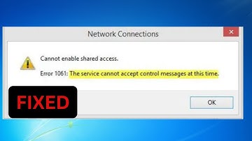 Error 1061 The Service Cannot Accept Control Message At Time In Windows