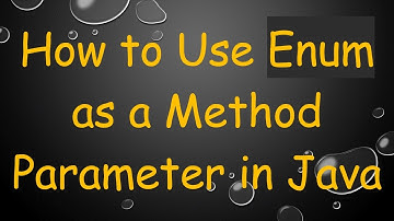 How to Use Enum as a Method Parameter in Java