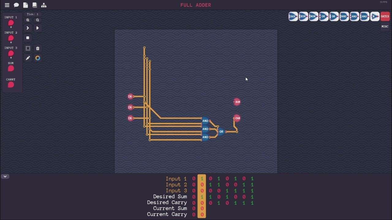 Full Adder [Solution] Turing Complete #18 - YouTube