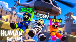 [TRY NOT TO LAUGH] Oggy Escaping from Prison In Funny Human Fall Flat🤣🤣 [PART-2] screenshot 1