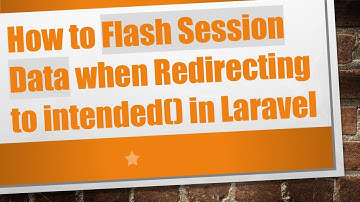 How to Flash Session Data when Redirecting to intended() in Laravel