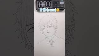 Drawing Denji in 5sec,10sec,1mins,5mins デンジを5秒、10秒、1分、5分で描いてた #bangbangbang #shorts