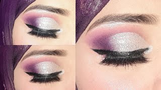 soft glitter eye makeup for wedding | simple and beautiful eye makeup | glitter makeup |Glam By Noor