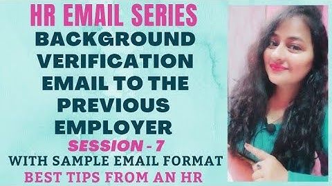 Background Verification Email 2 Employer | HR Email #backgroundverification #readytogetupdate