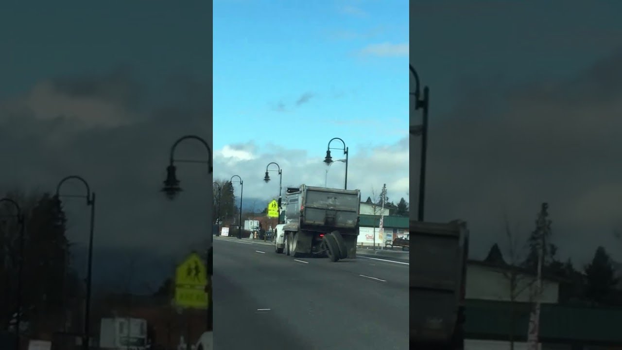 Truck Loses Two Wheels While Driving ViralHog YouTube