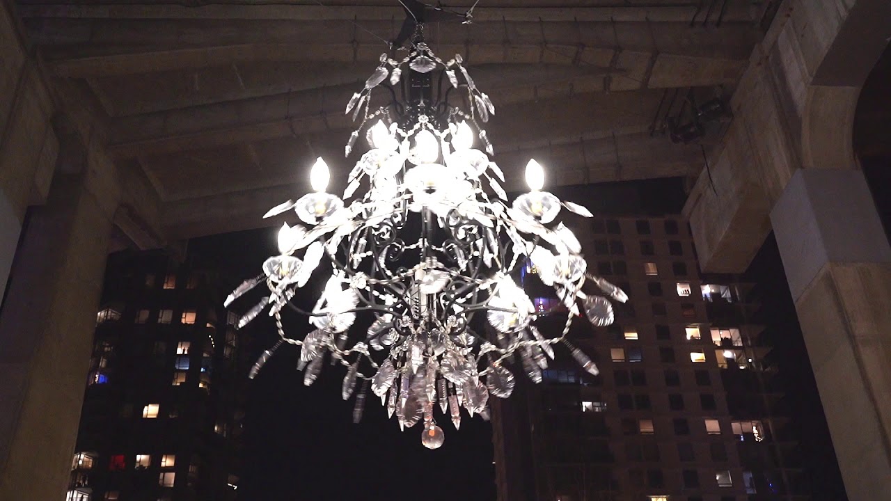 Spinning Chandelier under Granville Street Bridge in Vancouver YouTube