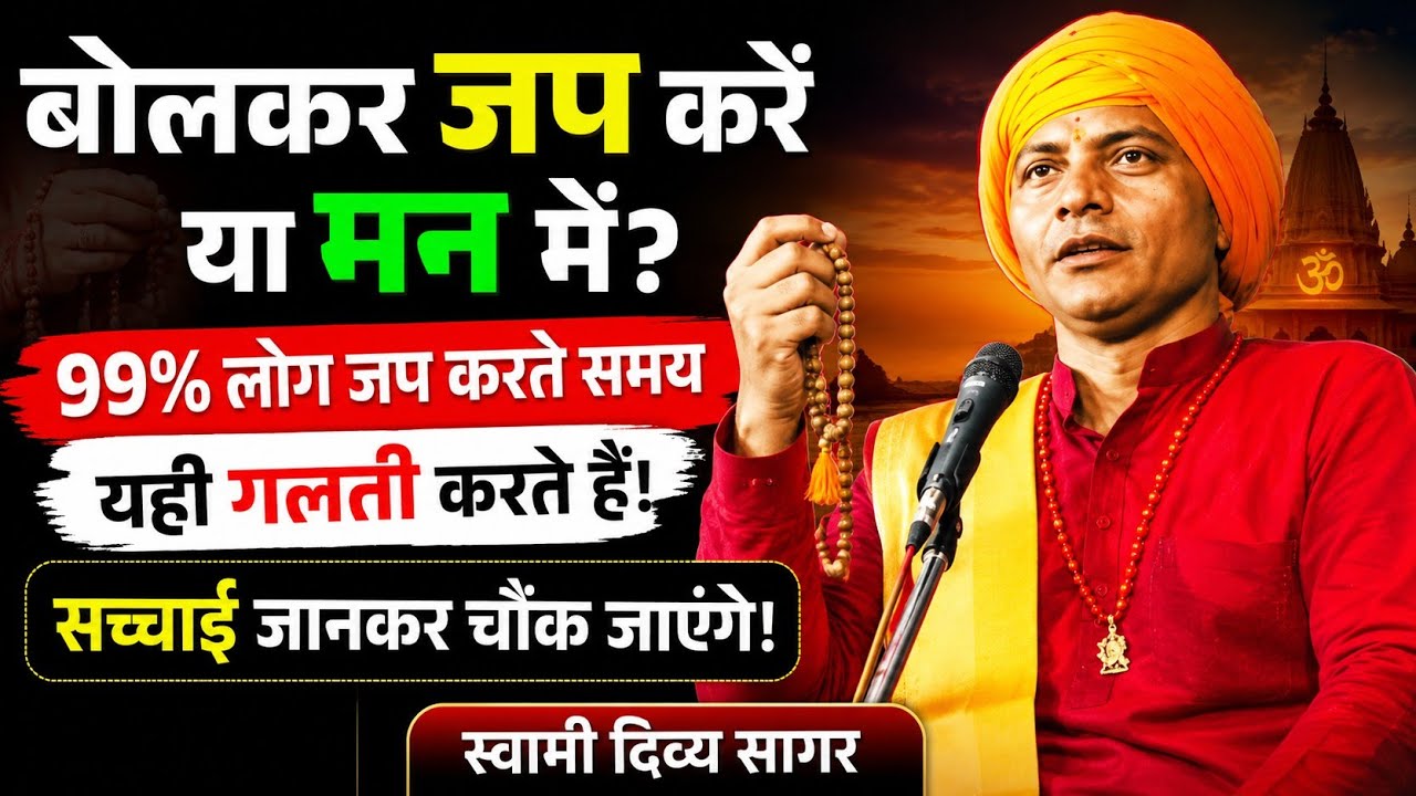 🟠 बोलकर जप करें या मन में_99% लोग जाप में गलती करते हैं_सच्चाई जानकर चौंक जायेंगे_स्वामी दिव्य सागर 