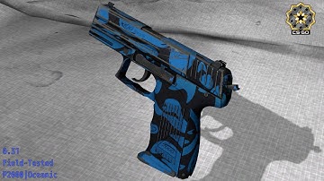 P2000 Oceanic Skin Wear & Float Preview