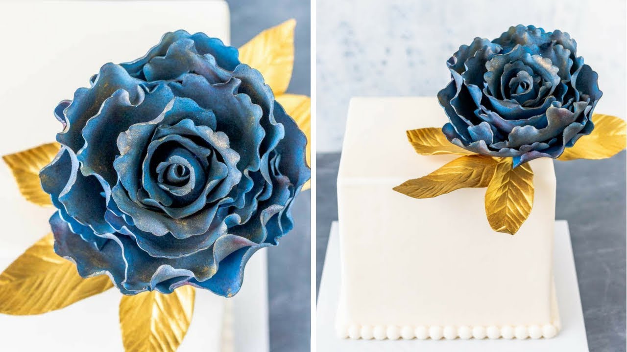Ruffled Rose Gumpaste Fantasy Flower