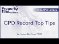 CPD Record Top Tips - RICS APC Lifeline