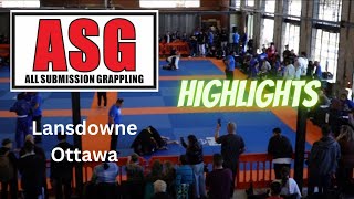All Submission Grappling BJJ Tournament Lansdowne Ottawa white belt highlights