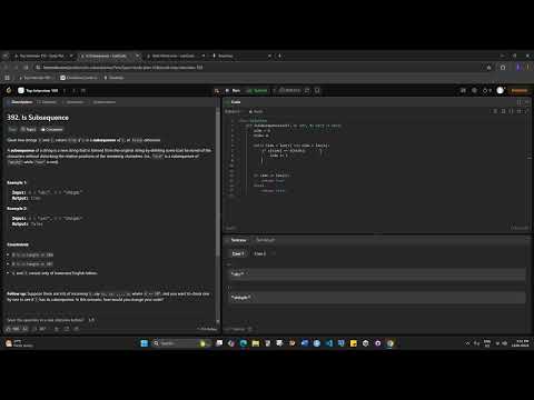 LeetCode Day 21 392. Is Subsequence